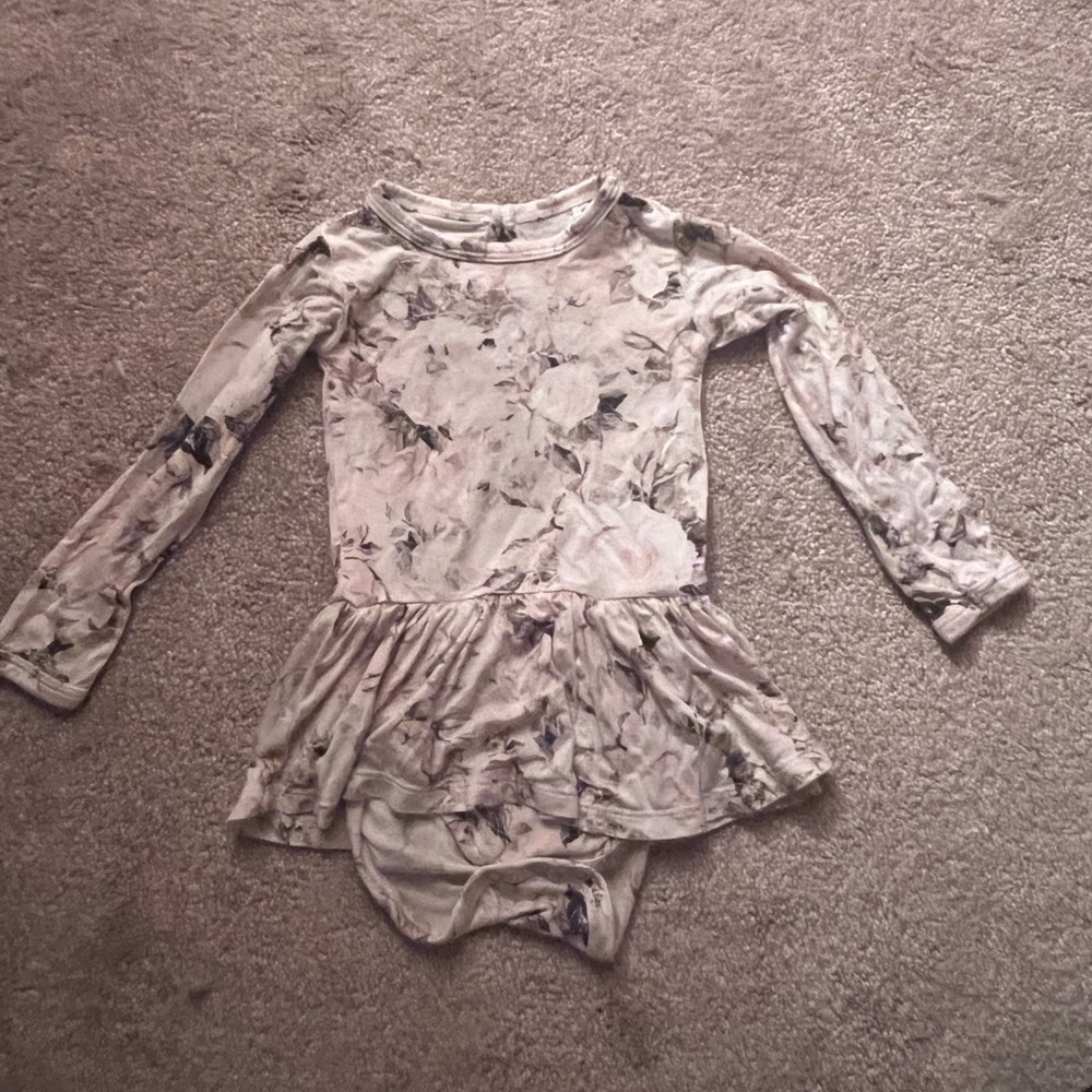 Little Bum Bums bamboo skirted long sleeve onesie